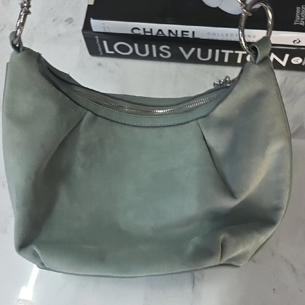 Juicy Couture Green Suede Shoulder Bag